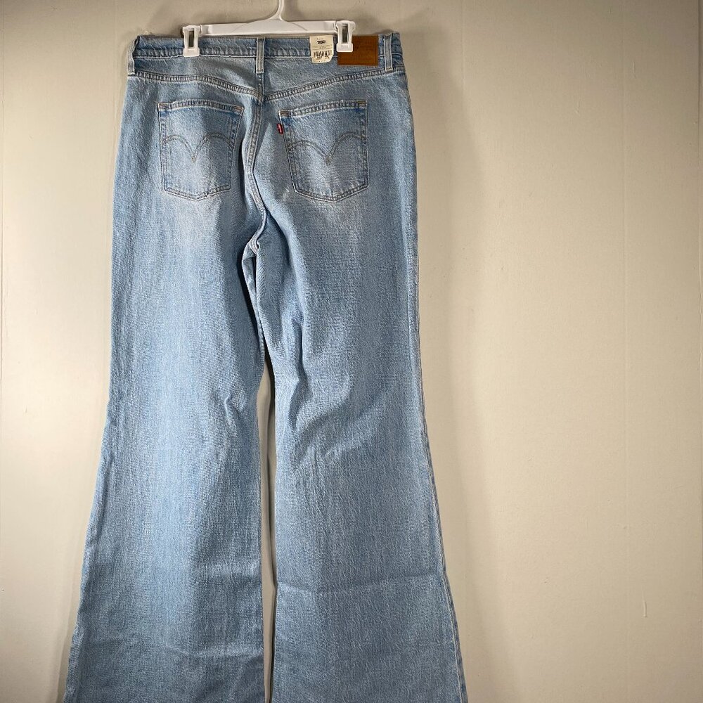 Levi's Premium Ribcage Bell Jeans Women's 34 High Rise Blue 70s Hippie NWT - Picture 2 of 15